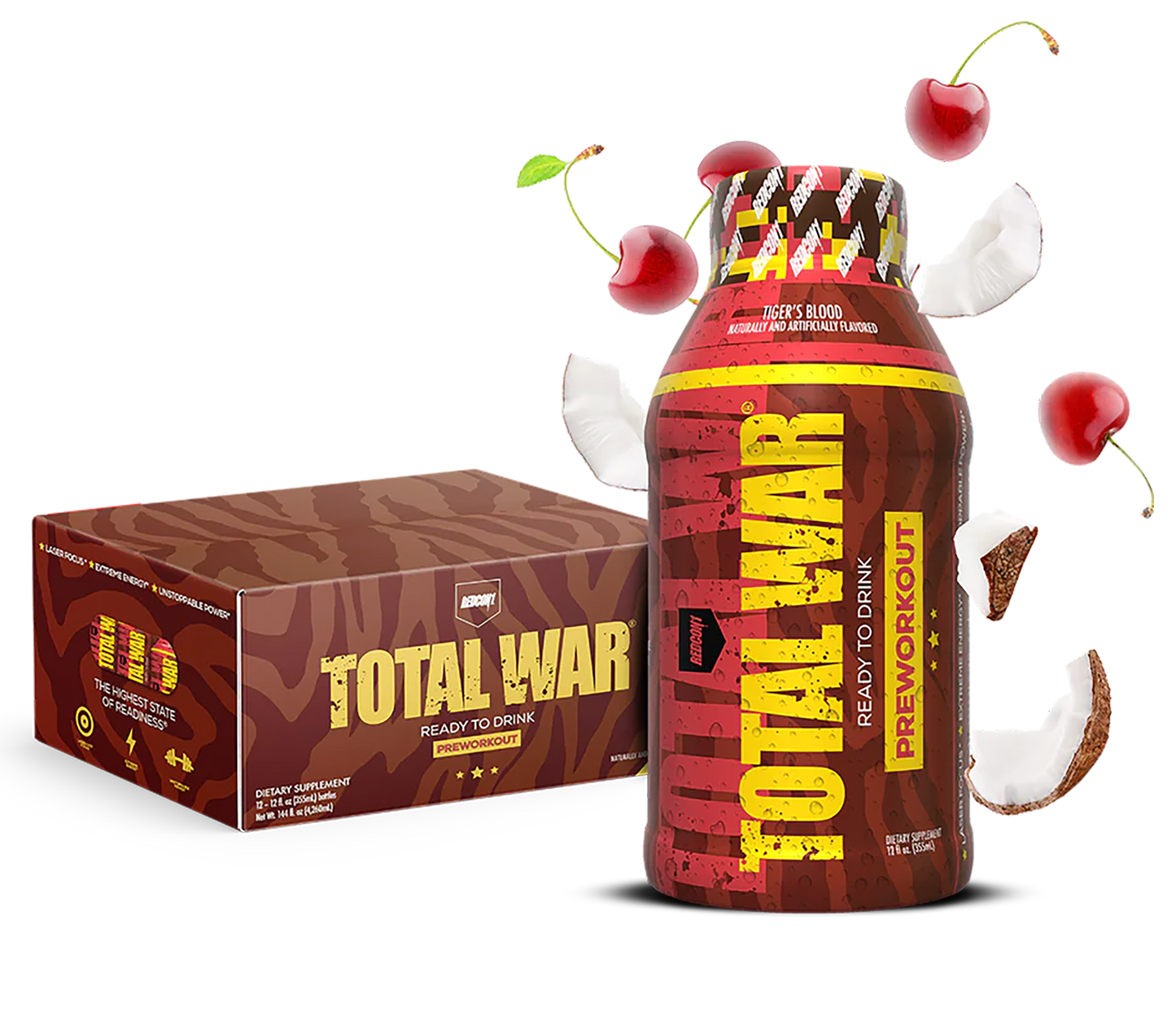 Redcon1 Total War Ready to Drink tigers Blood 12 Pack