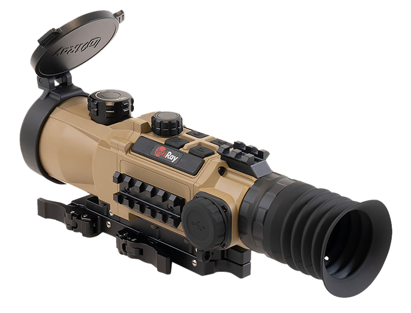 iRay RICO HYL50W Hybrid Thermal - Clip-On/Weapon Sight FDE