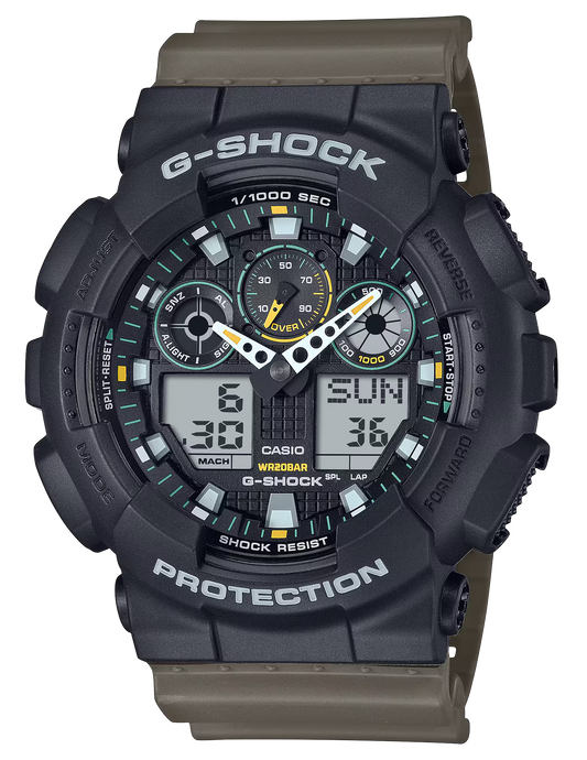 G-Shock GA100TU1A3CR Green Band CR1220