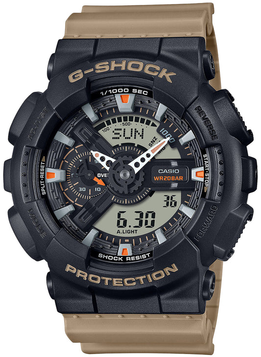 G-Shock GA110TU1A5CR 110 Black Dial Tan Band CR1220