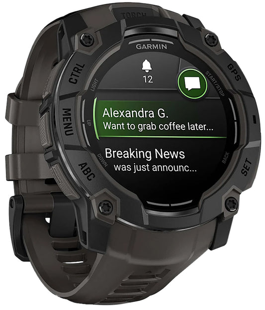 Garmin 0100302050 Instinct 3 Tactical Edition Black Band AMOLED Display Compatible w/ iPhone/Android