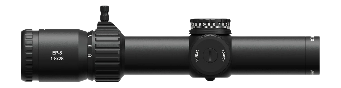 Arken EP8-18KLB-M EP-8 LPVO Matte Black 1-8x28mm 34mm Tube Illuminated Red BDC Reticle