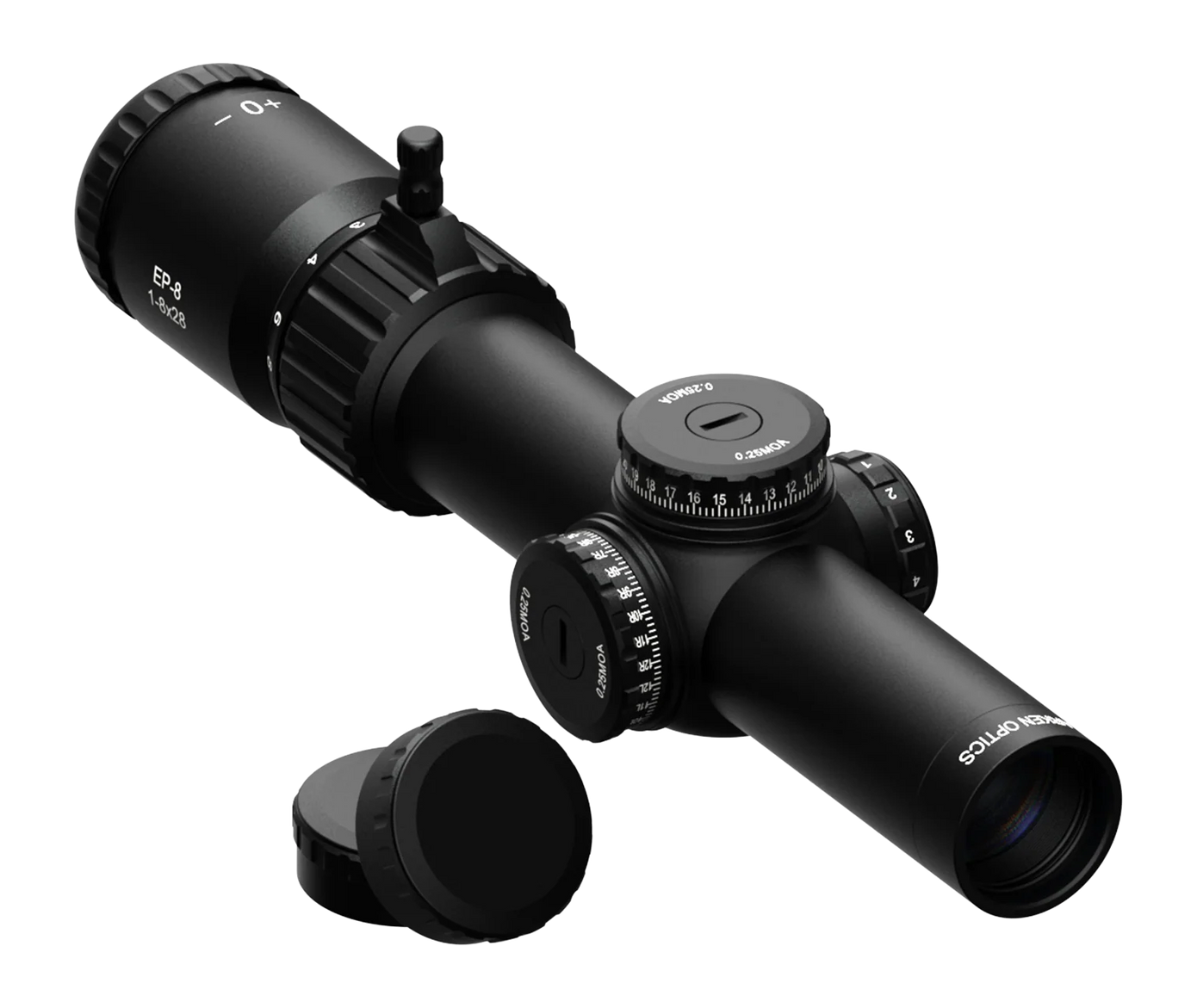 Arken EP8-18KLB-M EP-8 LPVO Matte Black 1-8x28mm 34mm Tube Illuminated Red BDC Reticle