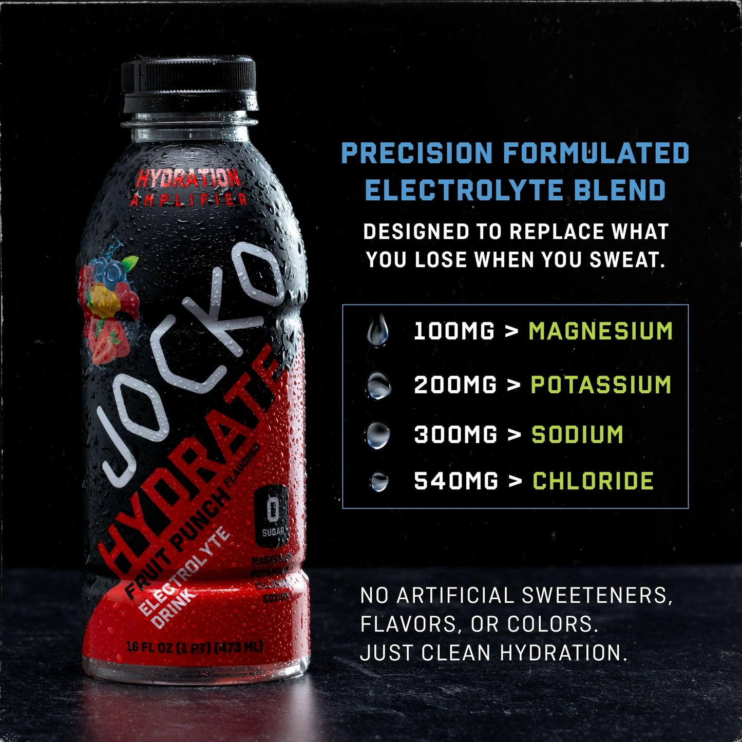 JOCKO HYDRATE DRINK (Hydrate Drink 16oz 12Pack)