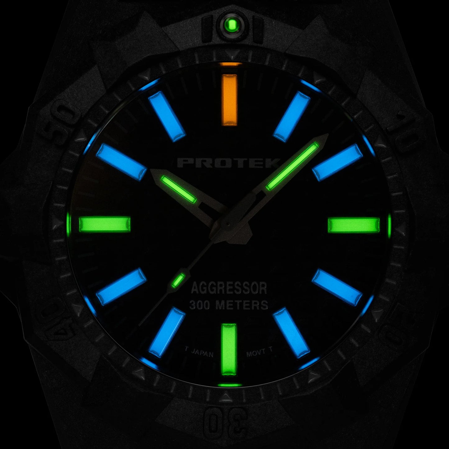 Aggressor PT4007 Tactical Dive Watch - Yellow Swiss T100 Lume