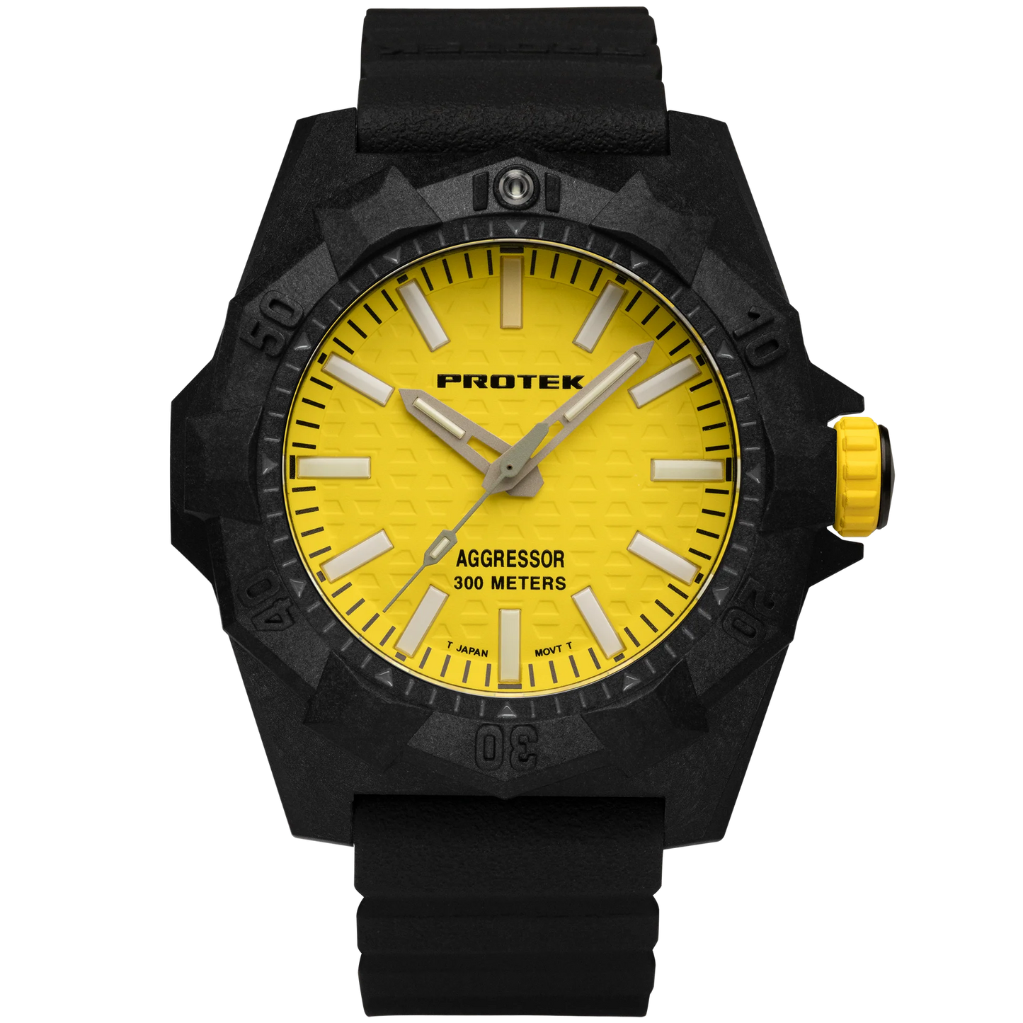 Aggressor PT4007 Tactical Dive Watch - Yellow Swiss T100 Lume